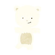 cartoon cute polar bear N44