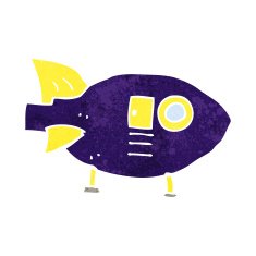 Cartoon Space Rocket N53
