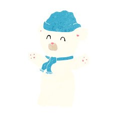 cartoon cute polar bear N45