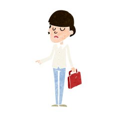 cartoon arrogant businessman pointing N10