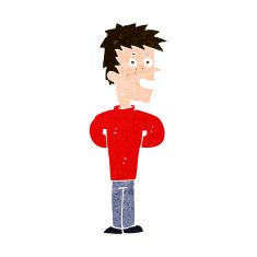 cartoon happy man N462