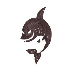 Funny Cartoon Shark N32