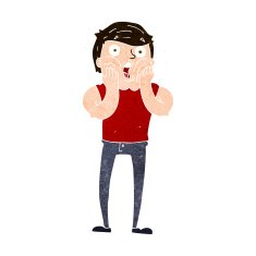 cartoon gasping man N12