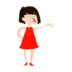 cartoon woman showing off engagement ring N10