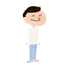cartoon smiling man N27
