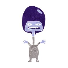 cartoon space alien N68