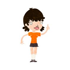 cartoon woman with idea N245