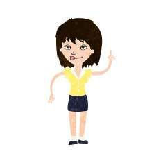 cartoon woman with idea N246