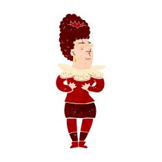 cartoon aristocratic woman N10