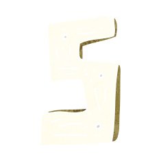 cartoon wooden number N48