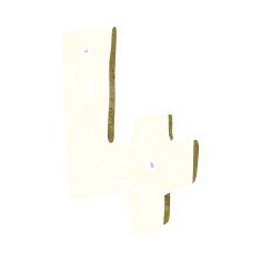 cartoon wooden number N49