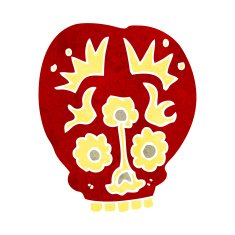 cartoon sugar skull N10