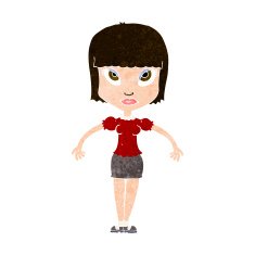 cartoon pretty woman N269