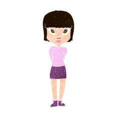 Cartoon Woman Standing N24