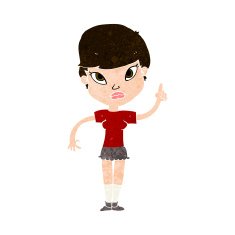 cartoon woman with idea N247