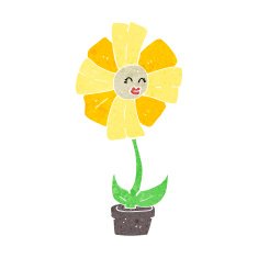 cartoon flower N413