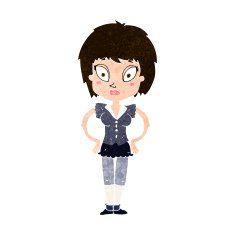 cartoon pretty girl N101