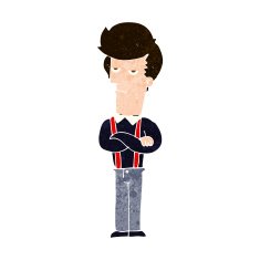 cartoon bored man N36