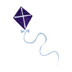 cartoon flying kite N10
