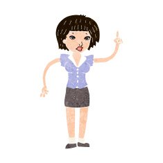 cartoon woman with idea N248