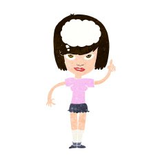 cartoon woman with idea N249