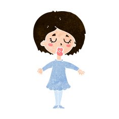 cartoon woman in dress N39