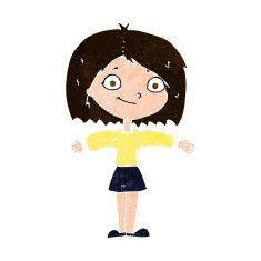 cartoon happy girl N93