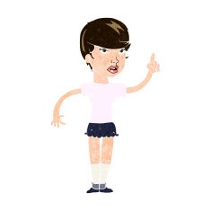 cartoon woman with idea N250