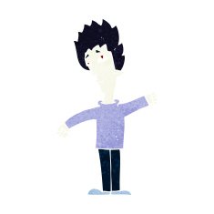 cartoon vampire man N110
