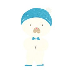 cartoon little polar bear N9