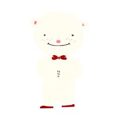 cartoon little polar bear N10