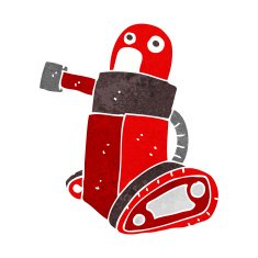 cartoon tank robot N9