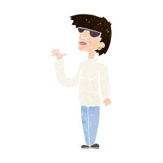 cartoon woman wearing spectacles N41