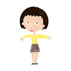 cartoon bored woman N27