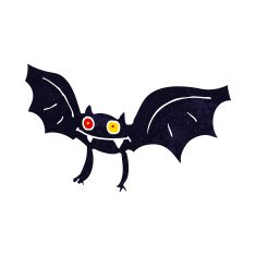 cartoon vampire bat N28