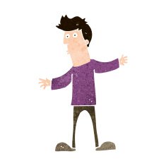 cartoon curious man N68