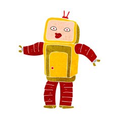 Funny Cartoon Robot N50