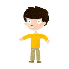 cartoon happy man N463