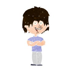 cartoon happy man N464