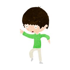 cartoon worried boy pointing N9