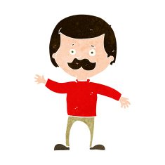 cartoon dad waving N10