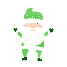 cartoon grumpy santa N10