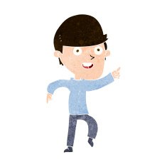 cartoon happy man N465