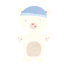 cartoon cute polar bear N47