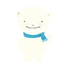 cartoon cute polar bear N48