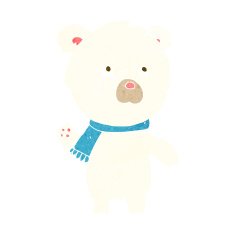 cartoon cute polar bear N49