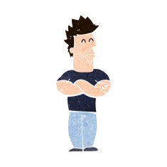 cartoon sulking man N9
