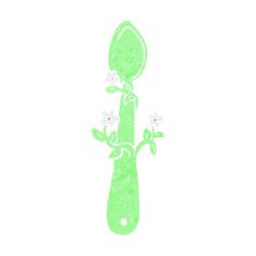 cartoon organic food symbol spoon N6