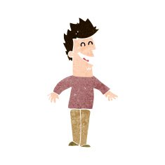 cartoon happy man N466