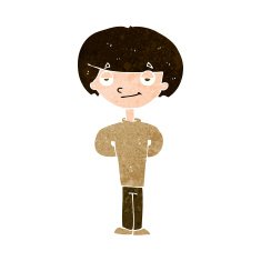 cartoon happy man N467